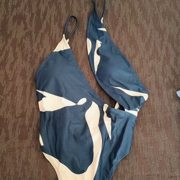 Matte Swim Open One Piece - Picture 1 of 1